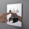 Robinetterie thermostatique système push, 3 fonctions chrome
