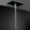 Douche Ciel de pluie noir mat led, massant, 710 x 430 mm Blast
