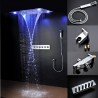 Ciel de pluie led, composition de douche Tiro chrome 800x600 mm