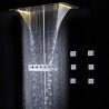 Ciel de pluie LED 700 × 380 mm, composition de douche thermostatique Niarko