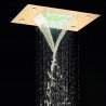 Ciel de pluie LED doré encastré – Douche thermostatique Maya