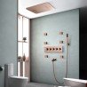 Ciel de pluie or rose 580x360 mm, led, Bluetooth, thermostatique