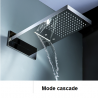 Douche pluie murale led 565x220 mm, thermostatique, Stros