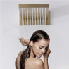 Douche pluie murale dorée, thermostatique, Eops