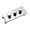 Robinetterie pour composition de douche 2+1 thermostatique