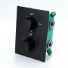 Robinetterie thermostatique murale 3 fonctions noire mat
