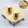 Robinetterie thermostatique dorée, 2 fonctions