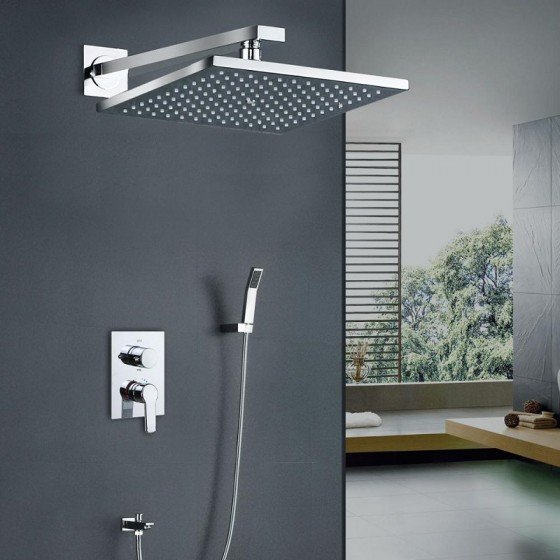 Douche ciel de pluie murale 250x250 mm, Aspie